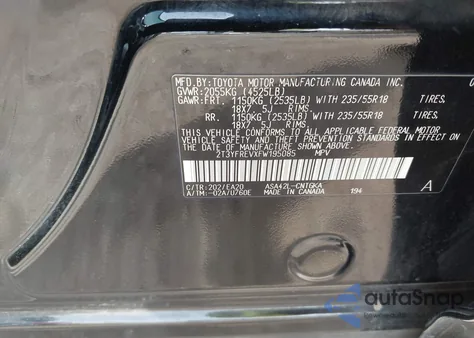 2015 Toyota Rav4 Limited из США, поврежденный, VIN 2T3YFREVXFW195085